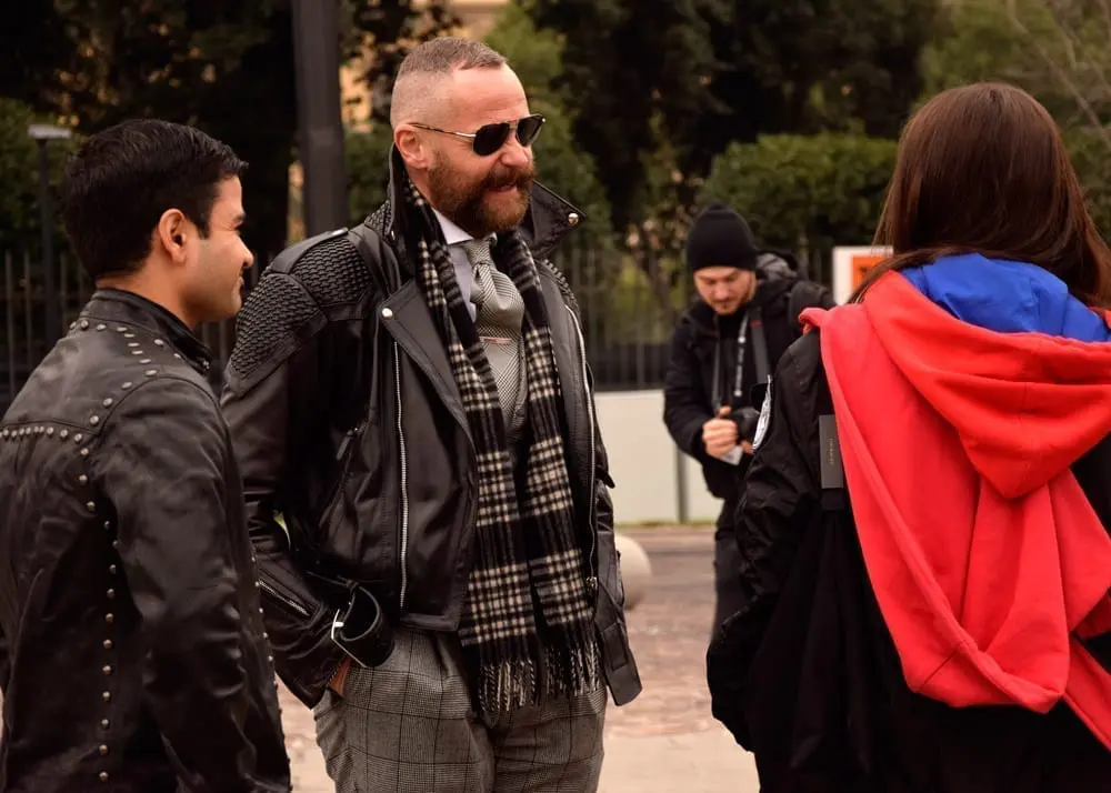 Biker jackets, leather outerwear, Pitti Uomo street 2019