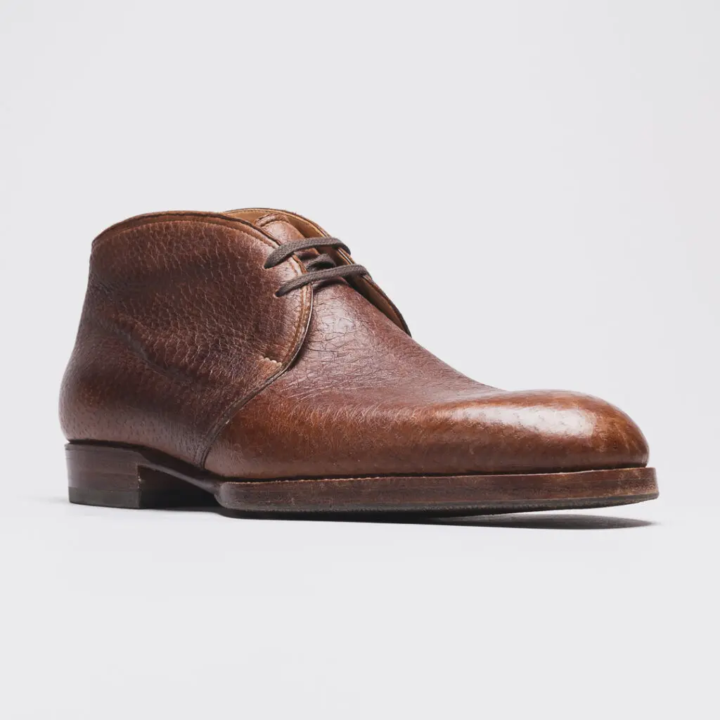 St. Crispins chukka boot, peccary, leather footwear, men's brown boots