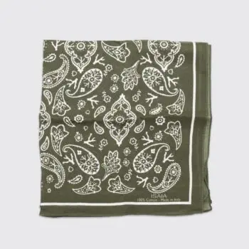 green pocket square, isaia