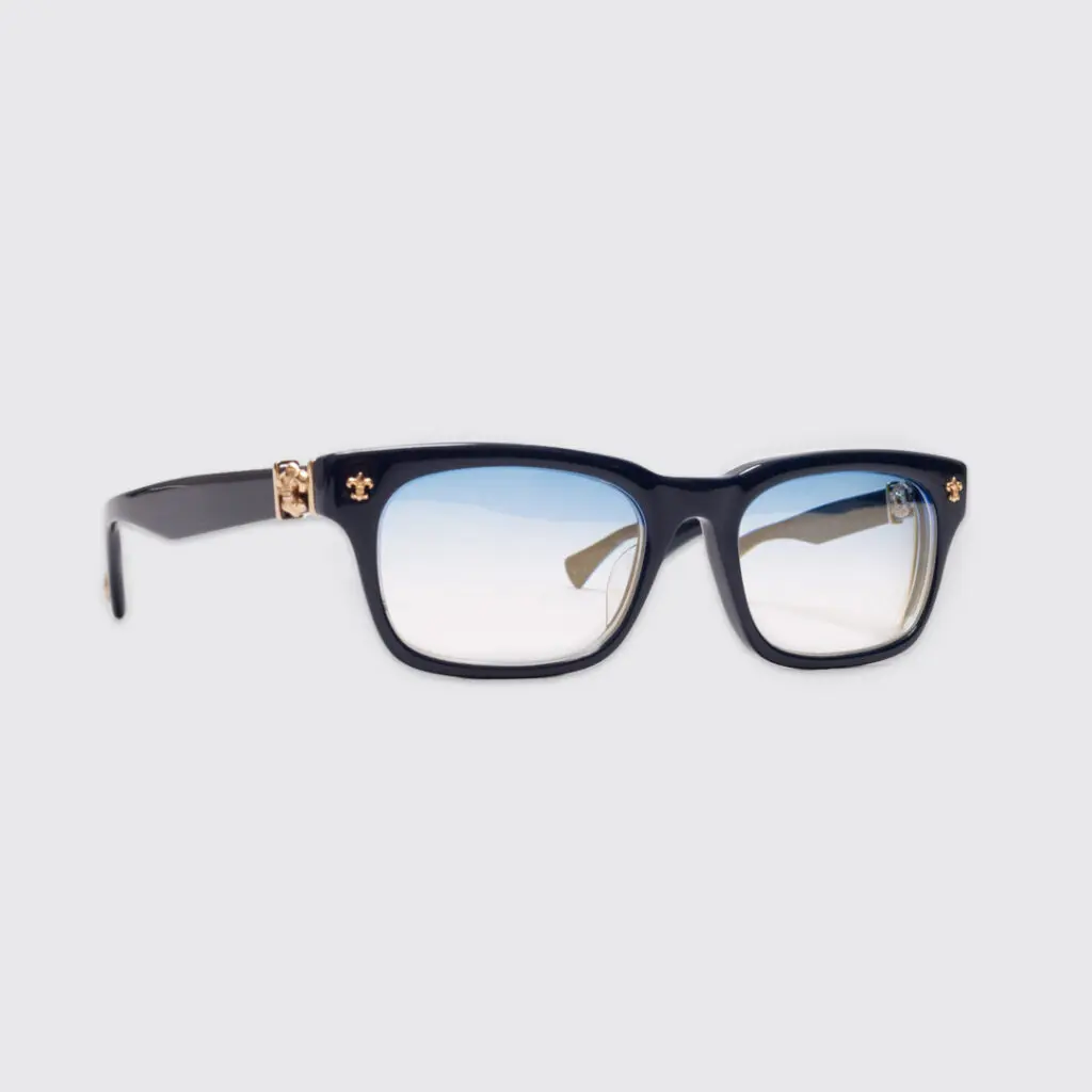 Chrome Hearts Gittin Any? A- Optical Frames Navy Blue Gold