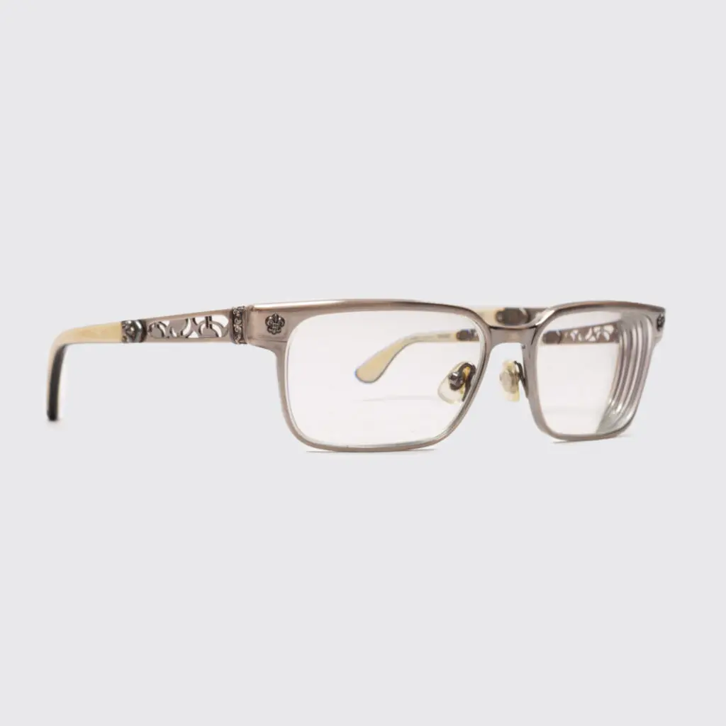 Chrome Hearts Stainless Steel Silver and Horn Optical Frames PAWSMUC