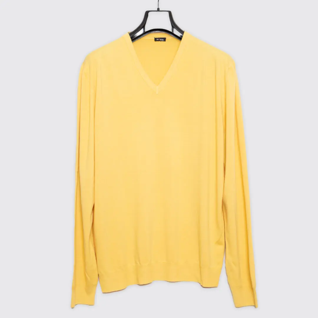 Yellow men's sweater by Kiton