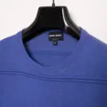 Giorgio Armani Sweater Size EU54 Lavender Blue Ribbed Wool Blend