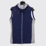 Zero Restriction The Champ Hoodie Vest Size S Men Navy Blue Gray