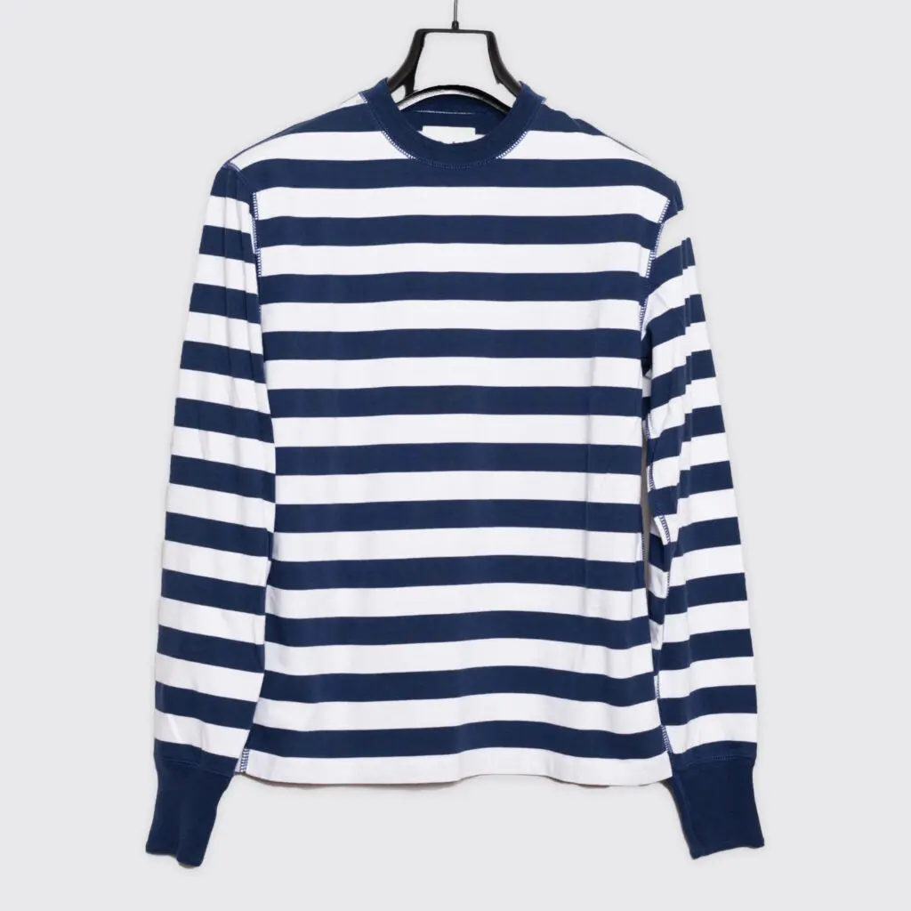 Drake's London t-shirt with Breton stripe, Barre stripe pattern