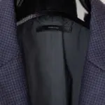 Paul Smith Quilted Wool Blazer Size L Dark Blue Checked Jacket