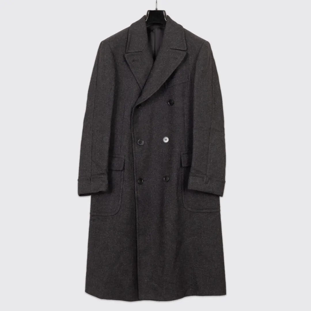 Davide Cenci DB Overcoat Size EU52 (Short) Charcoal Herringbone