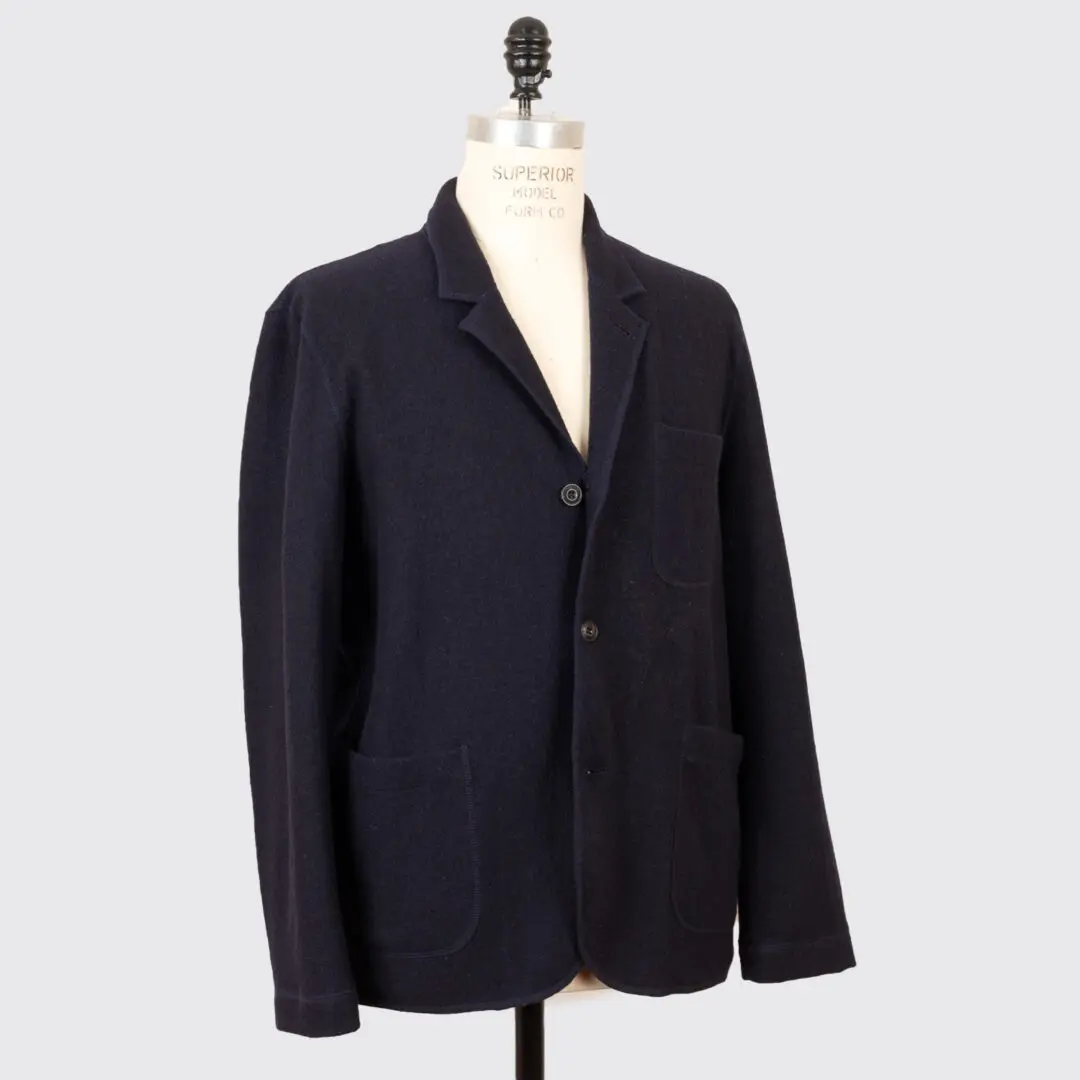 Buck Mason Felted Chore Coat Size XL Navy Blue Boiled Merino Wool