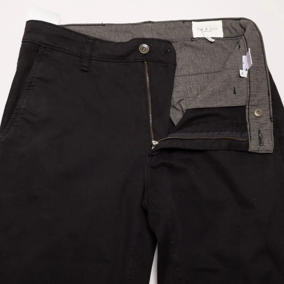 Rag & Bone Fit 2 Stretch Twill Chino W32 Men Black Cotton Pants