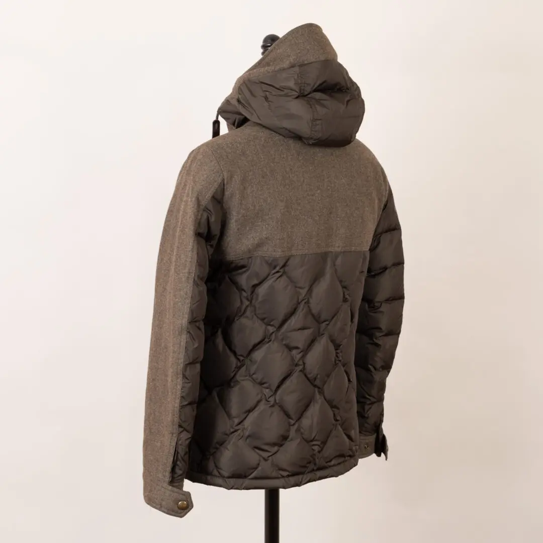 Moncler Jacket Size 2 Men Brown Wool Down Quilted Olivier Giubbotto