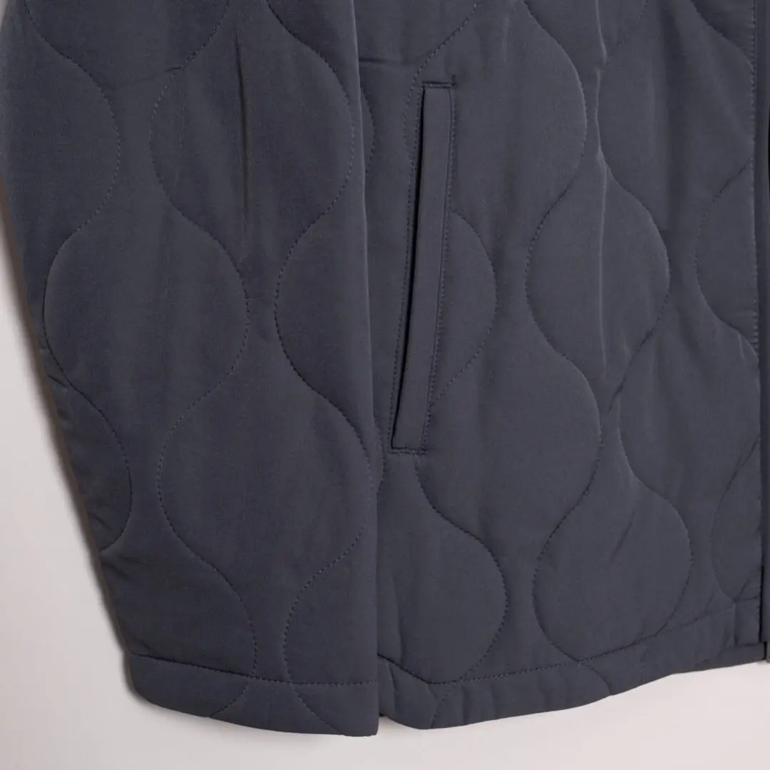 Travis Mathew Size M 'Come What May' Jacket Ebony Gray Quilted