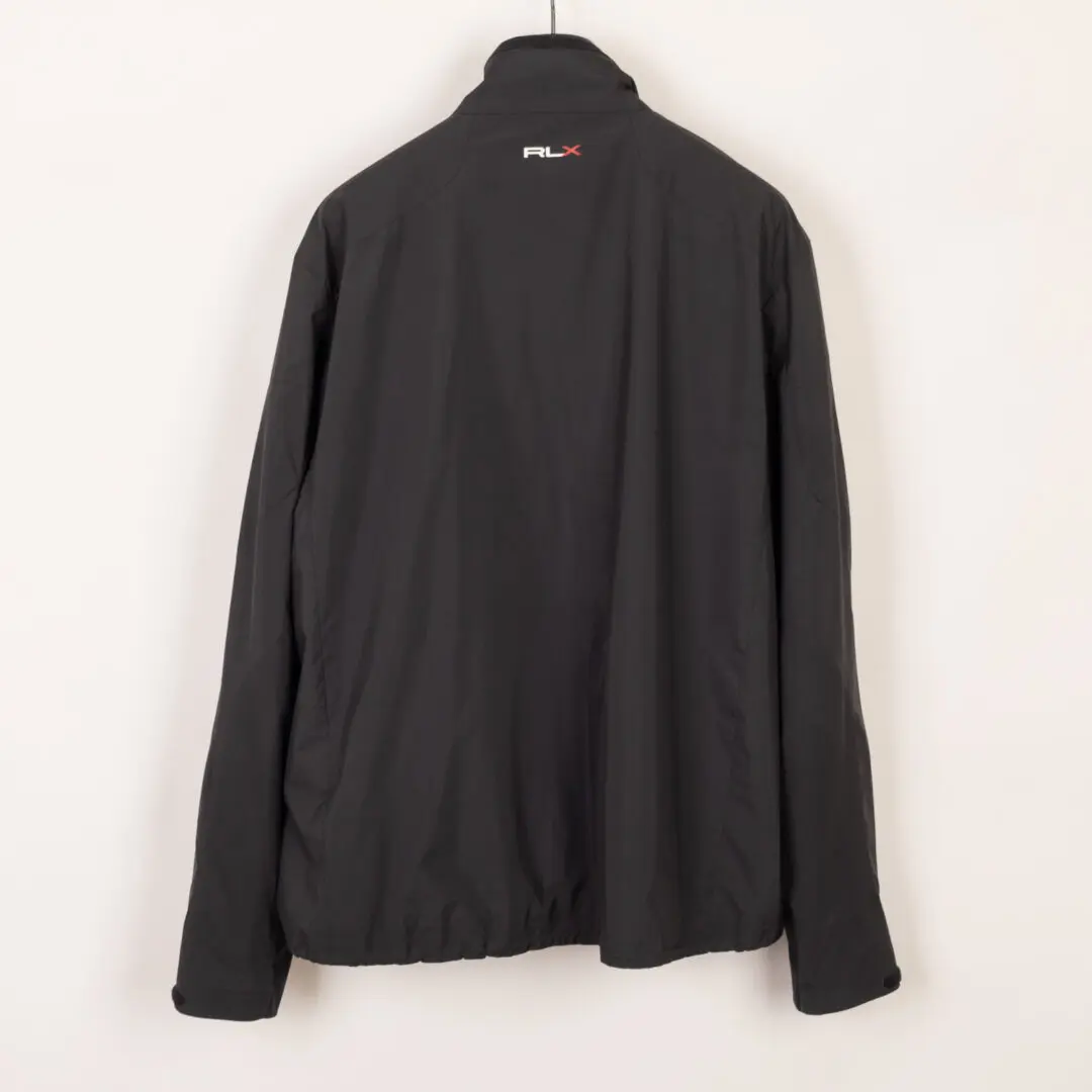 RLX Ralph Lauren Jacket Size XL Black Fleece Lined Windbreaker