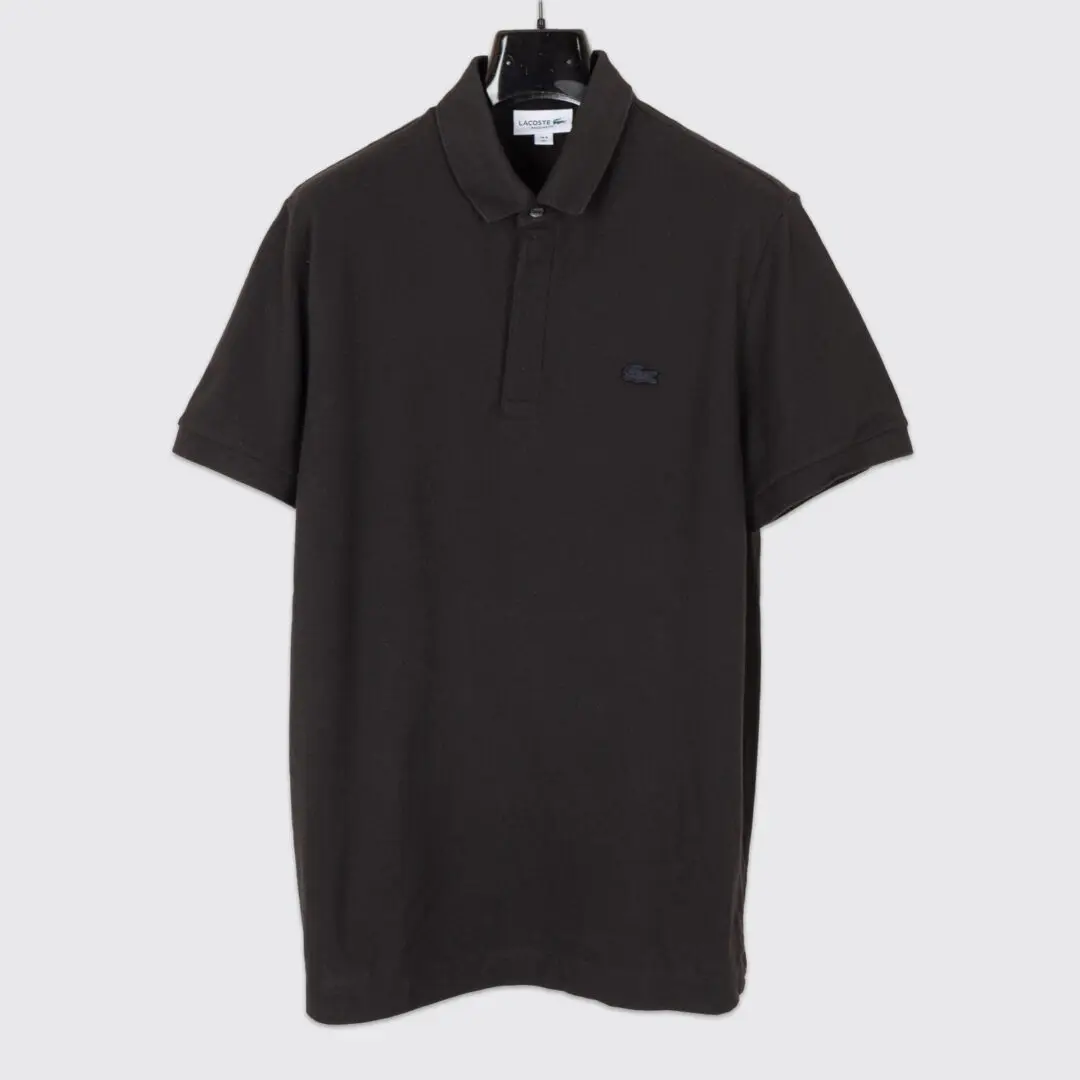 Lacoste Polo Shirt Size L (FR 5) Black Cotton Pique Regular Fit