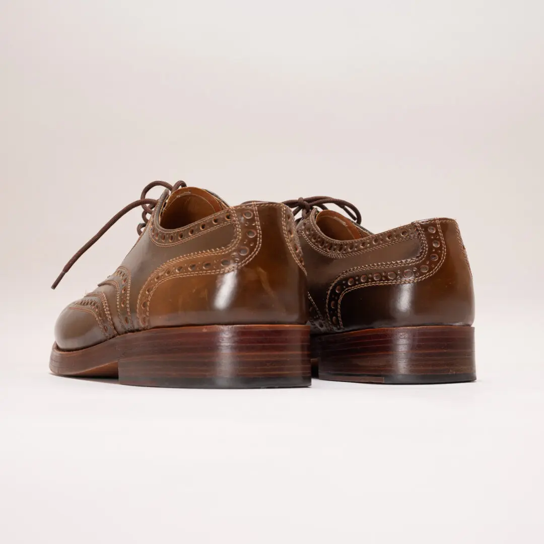 Heinrich Dinkelacker Shell Cordovan Shoes UK9 Men Brown Rio Derby