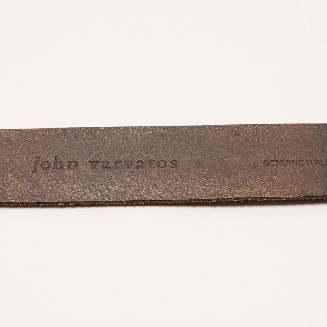 John Varvatos Belt W34 (85cm) Brown Studded Italian Leather