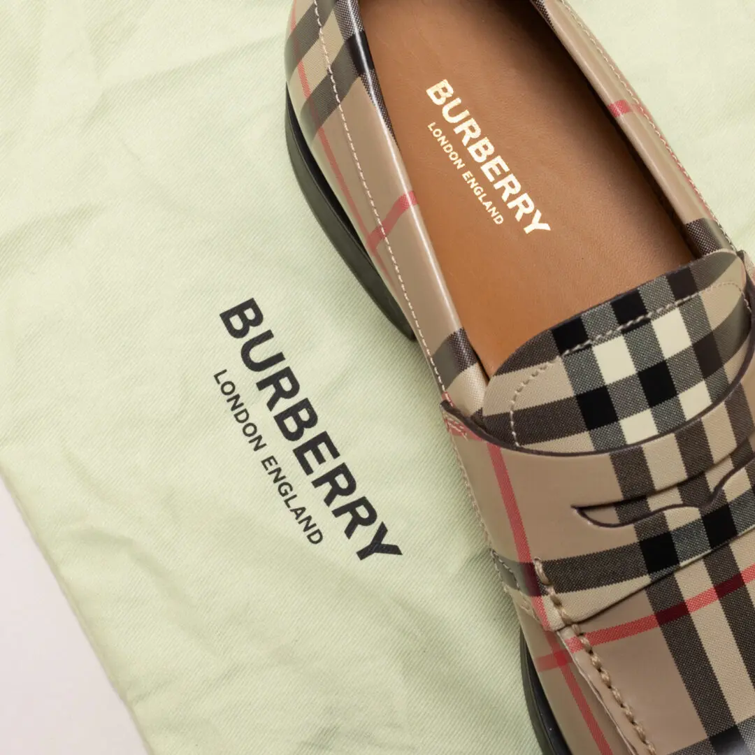 Burberry Nova Check Loafer Size 6.5 (EU39) Men Shoes Made in Italy