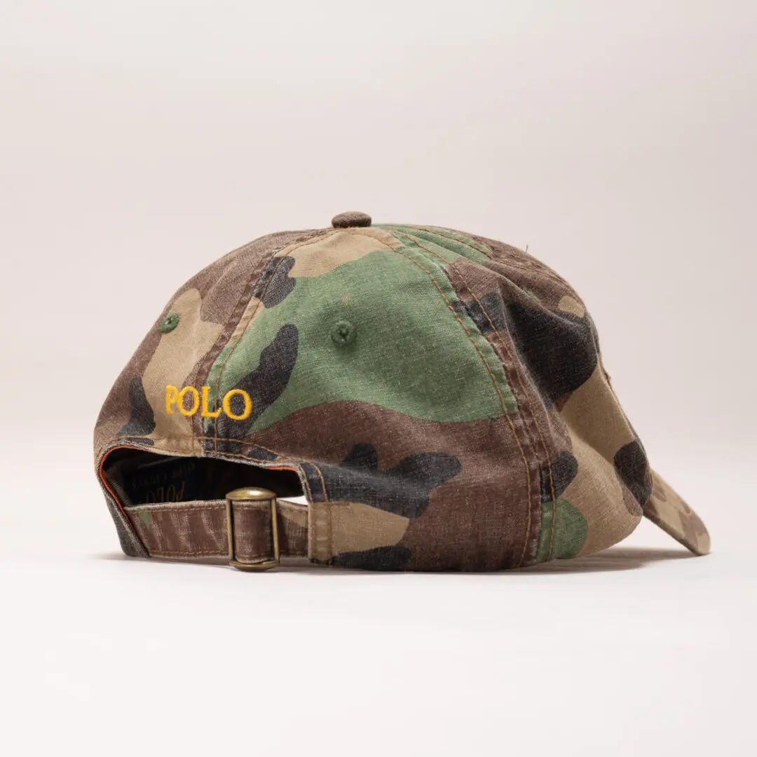 Polo Ralph Lauren Camo Ball Cap with Collegiate Logo Patch