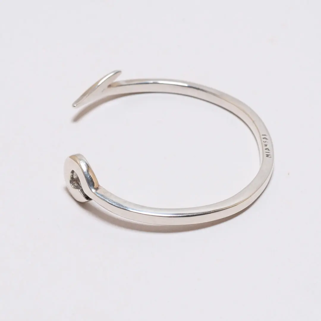 Miansai Fish Hook Cuff Bracelet Size S Polished Sterling Silver