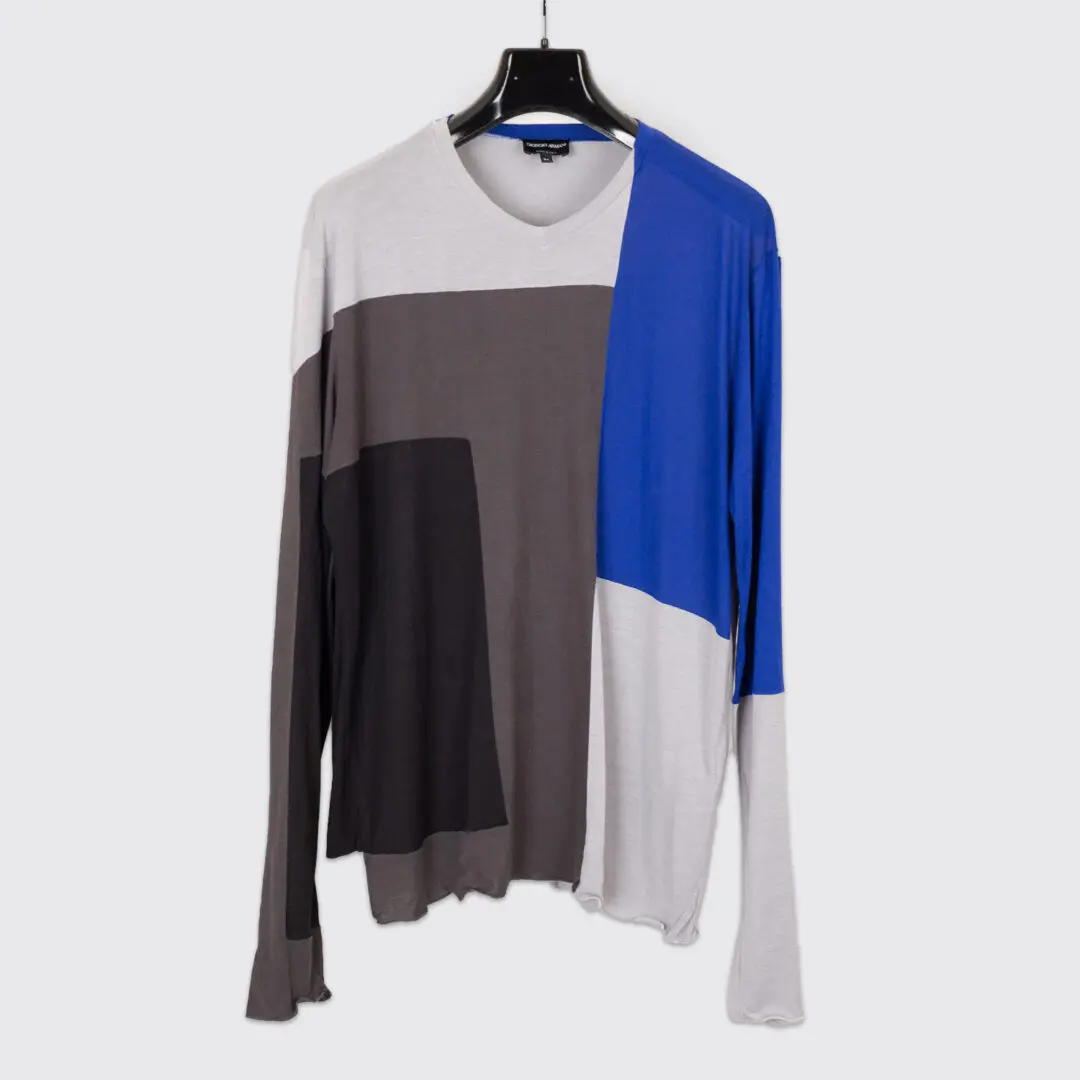 Giorgio Armani Colorblock T-Shirt Size EU54 Men Viscose Cashmere