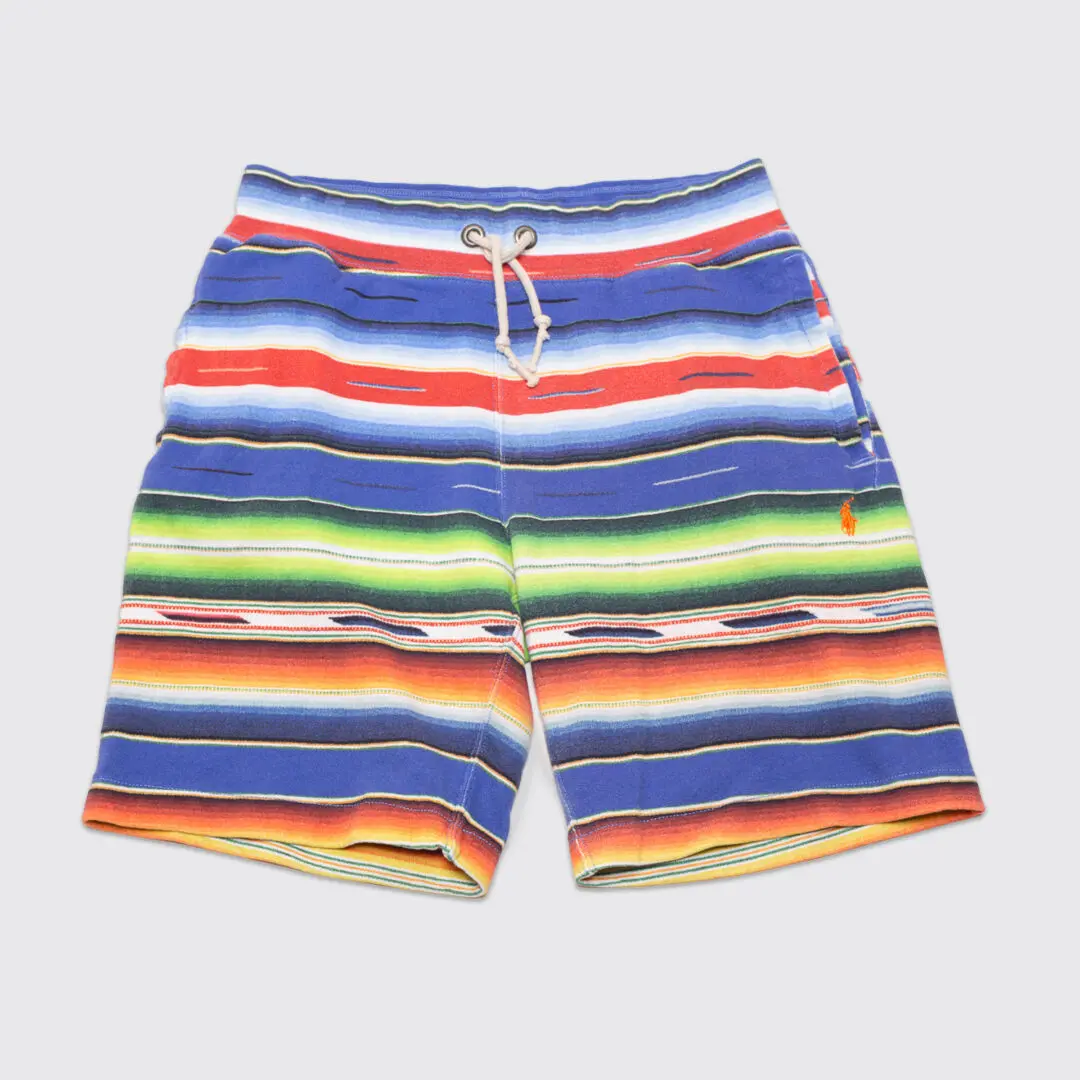 Polo Ralph Lauren Shorts Size S Serape Print Fleece Multicolor