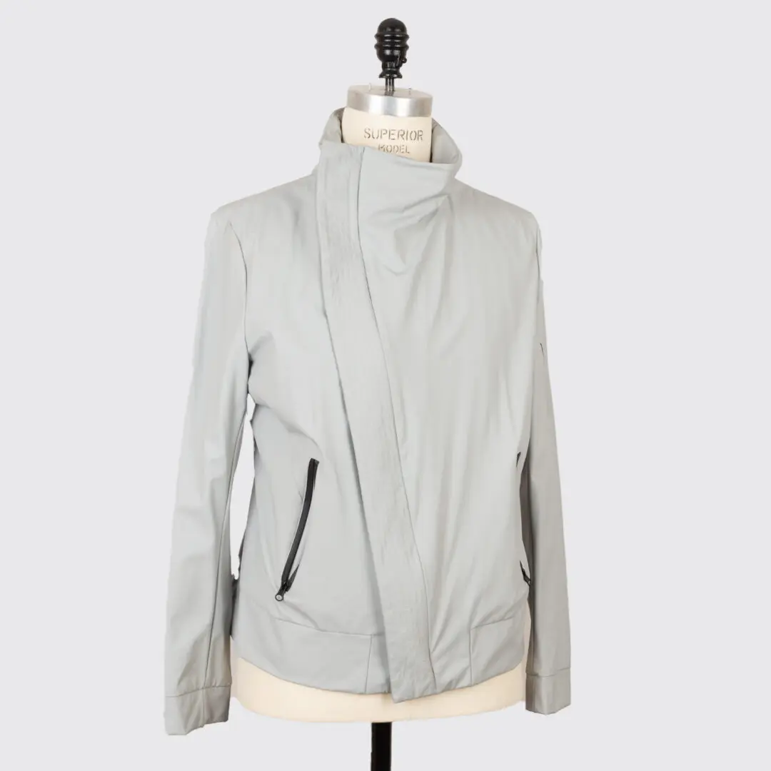 Giorgio Armani Tech Moto Jacket Size EU56 Slate Gray Spring 2012