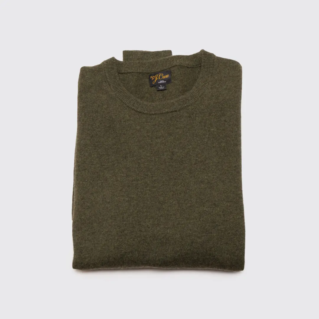 J.Crew Cashmere Sweater Size L Men Moss Green Crewneck 2024