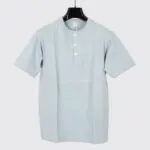 Warehouse Co. 4601 Henley Neck T-Shirt Size M Sax Light Blue