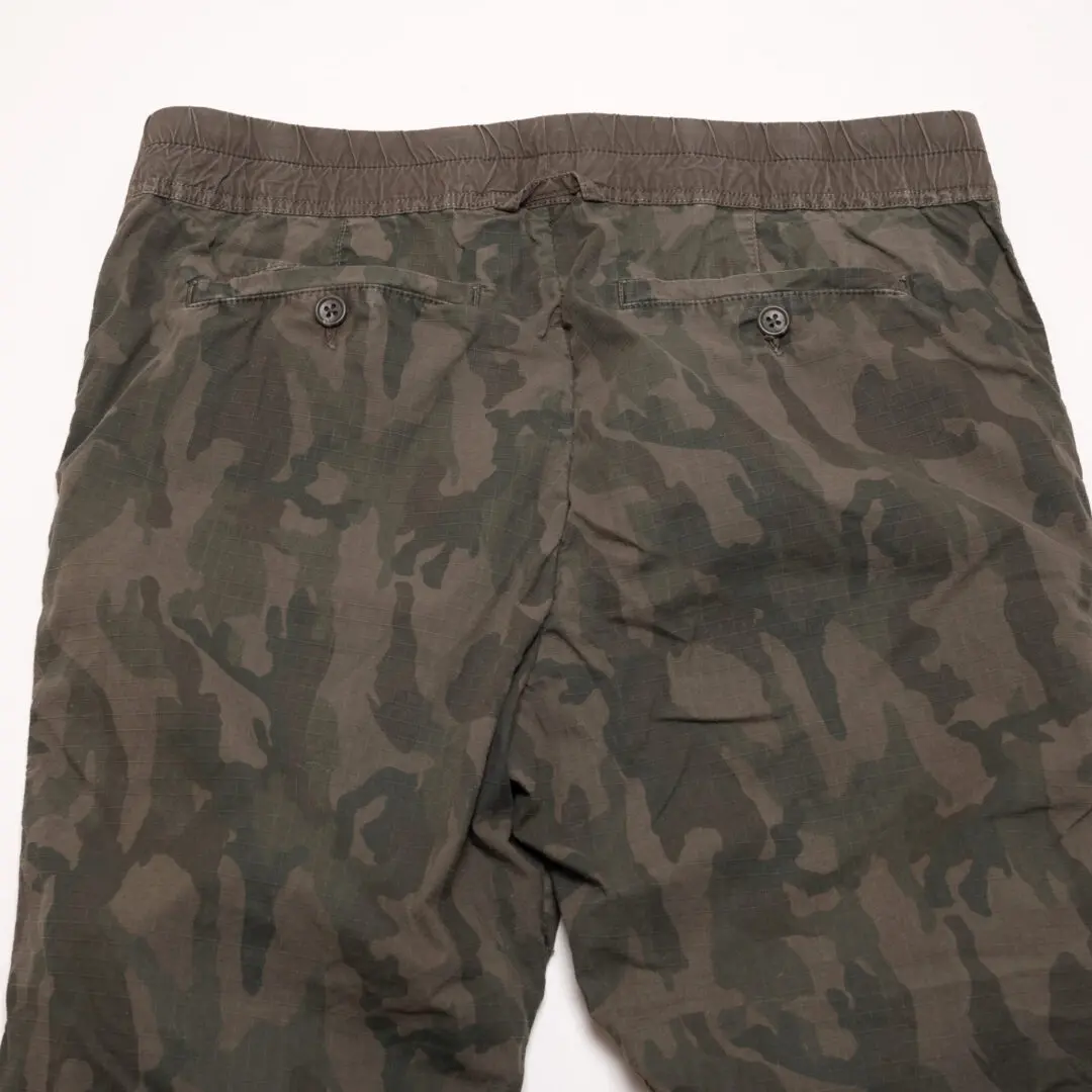 James Perse Pants Size 1 Olive Camo Lightweight Cotton Drawcord