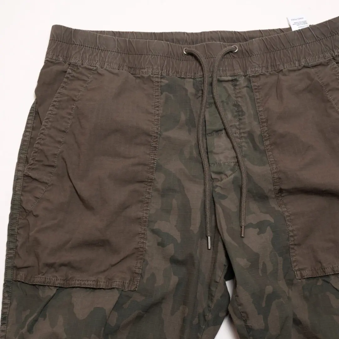 James Perse Pants Size 1 Olive Camo Lightweight Cotton Drawcord