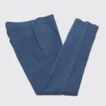 The Gigi Pants Size EU54 Blue Cotton Twill Pleated Dress Trousers