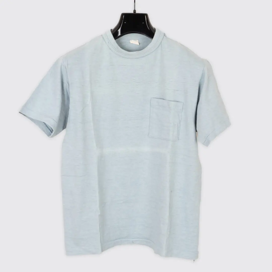 Warehouse & Co. Japan Pocket T-Shirt Size M Light Blue Crewneck