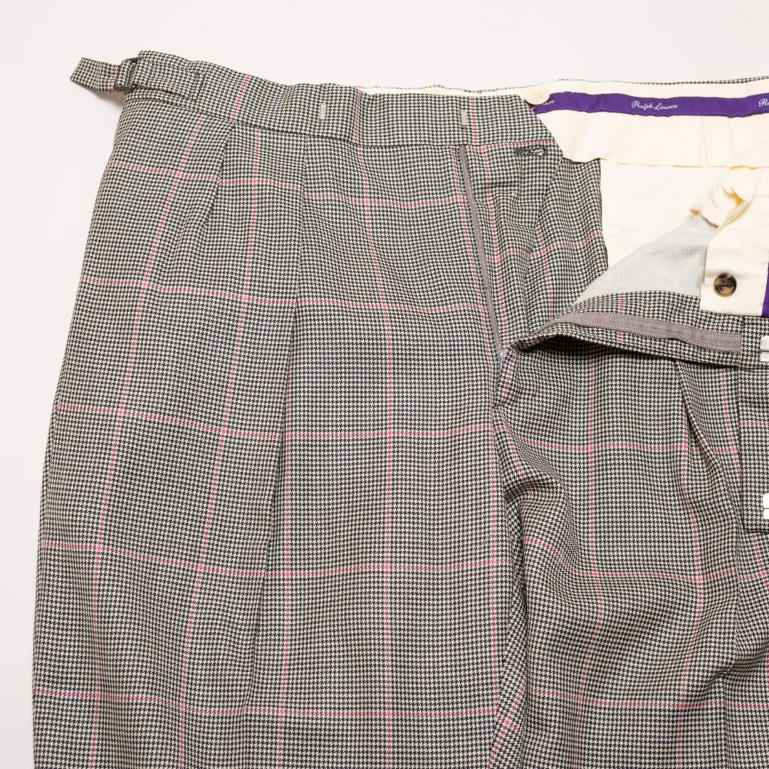 Ralph Lauren Purple Label Pants W36 Houndstooth Pink Windowpane