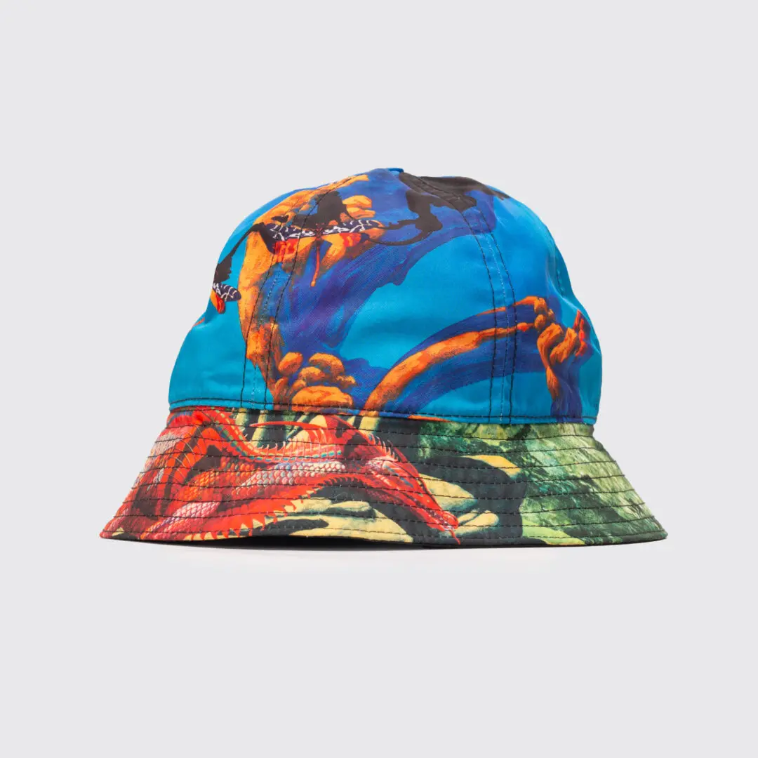 Valentino Garavani Dragon Bucket Hat Size 59cm Multicolor