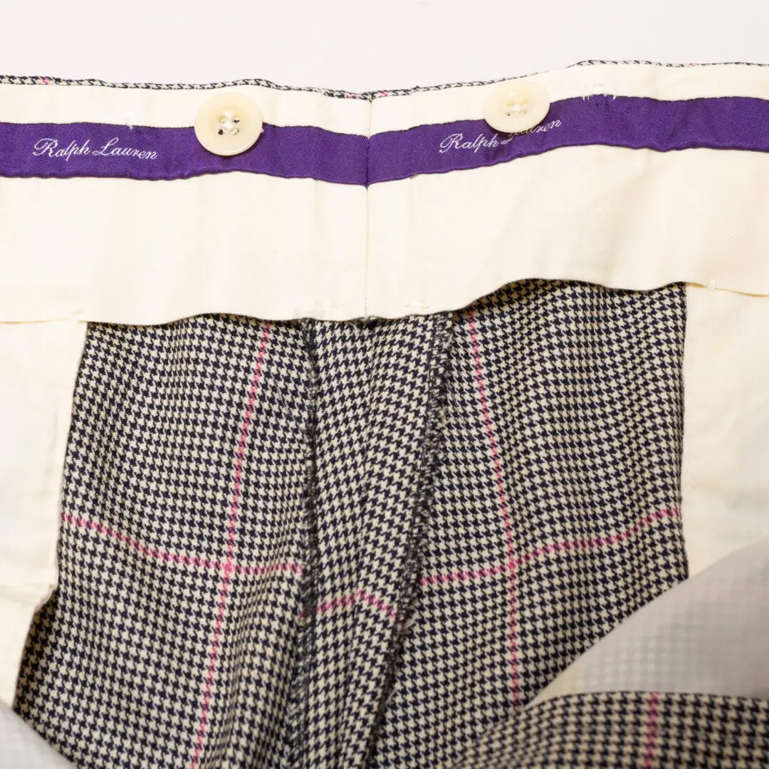 Ralph Lauren Purple Label Pants W36 Houndstooth Pink Windowpane