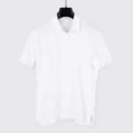 James Perse Standard Jersey Polo Shirt Size 1 Solid White