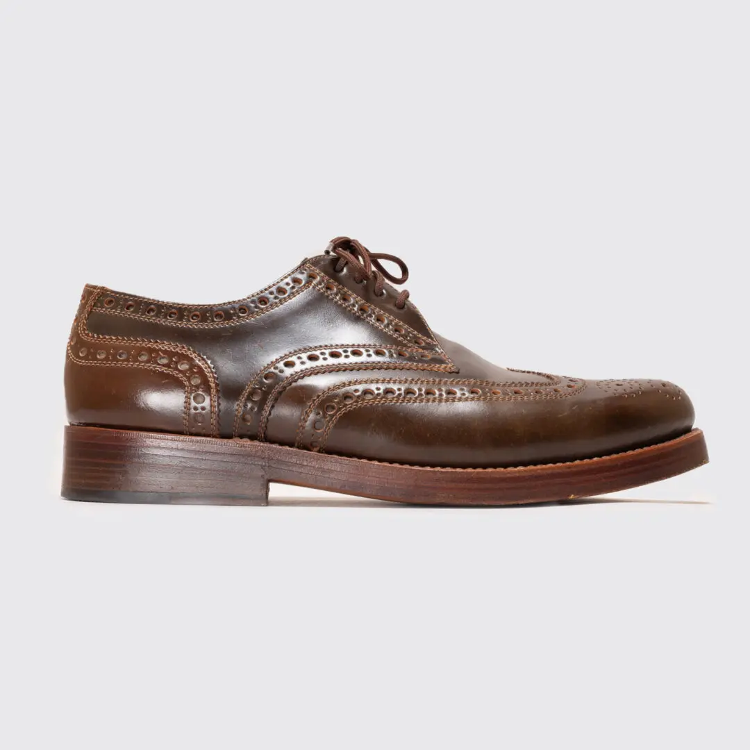 Heinrich Dinkelacker Shell Cordovan Shoes UK9 Men Brown Rio Derby