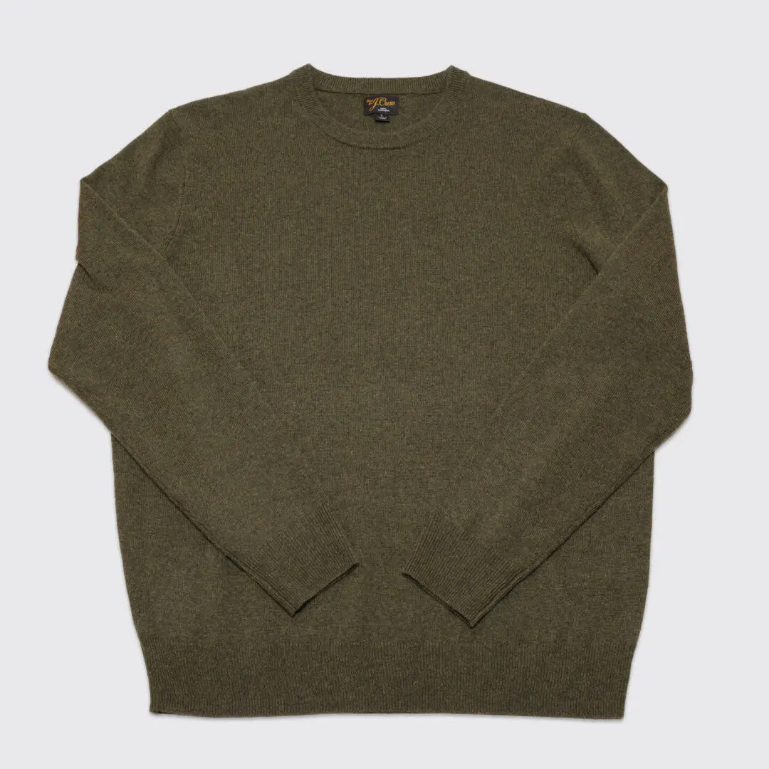 J.Crew Cashmere Sweater Size L Men Moss Green Crewneck 2024