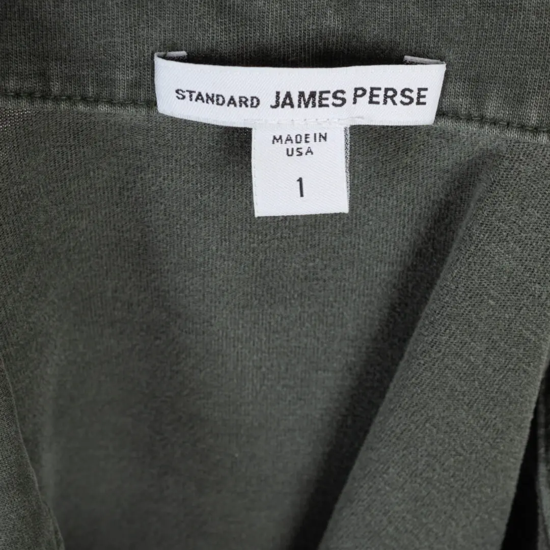 James Perse Standard Jersey Polo Shirt Size 1 Men Carbon Pigment