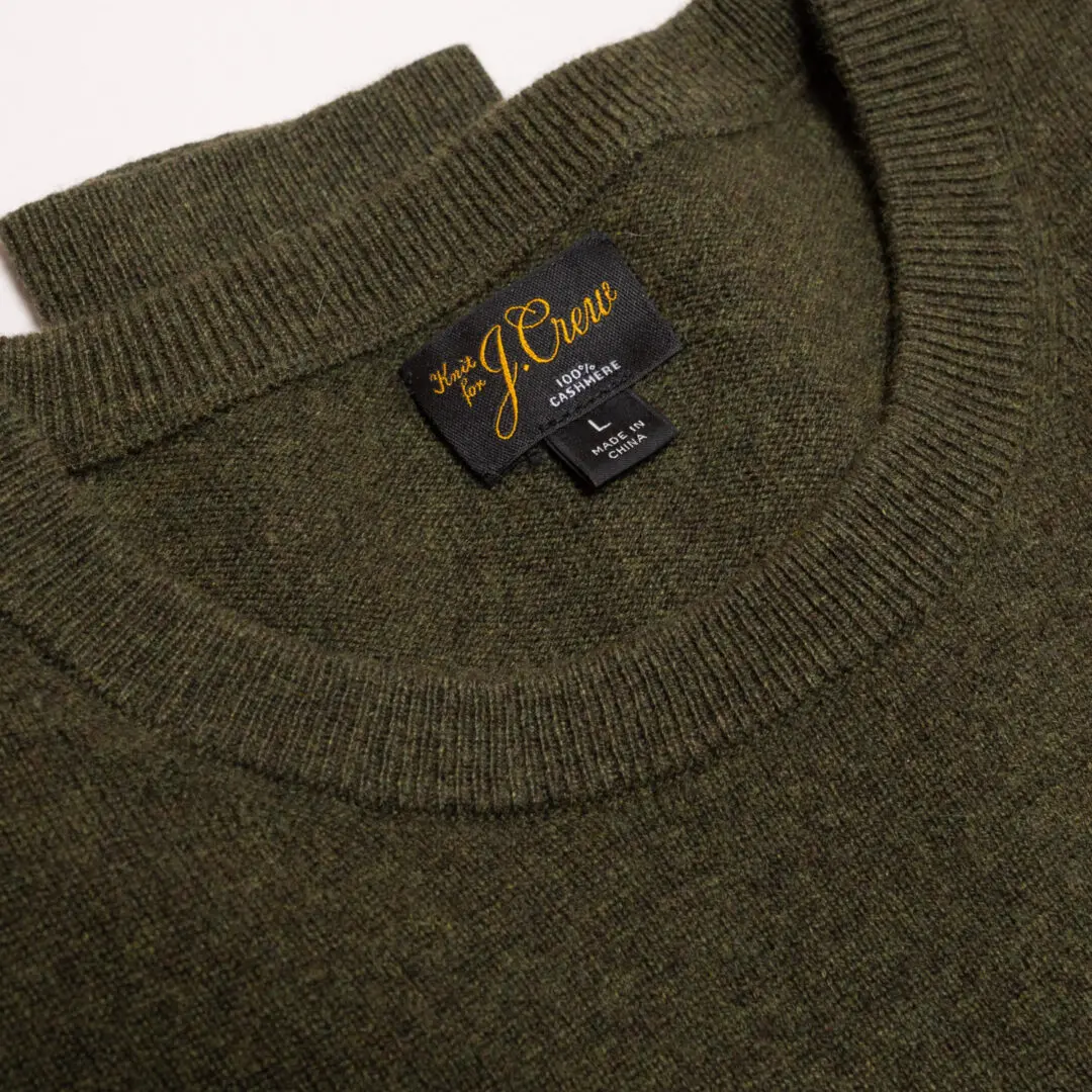 J.Crew Cashmere Sweater Size L Men Moss Green Crewneck 2024