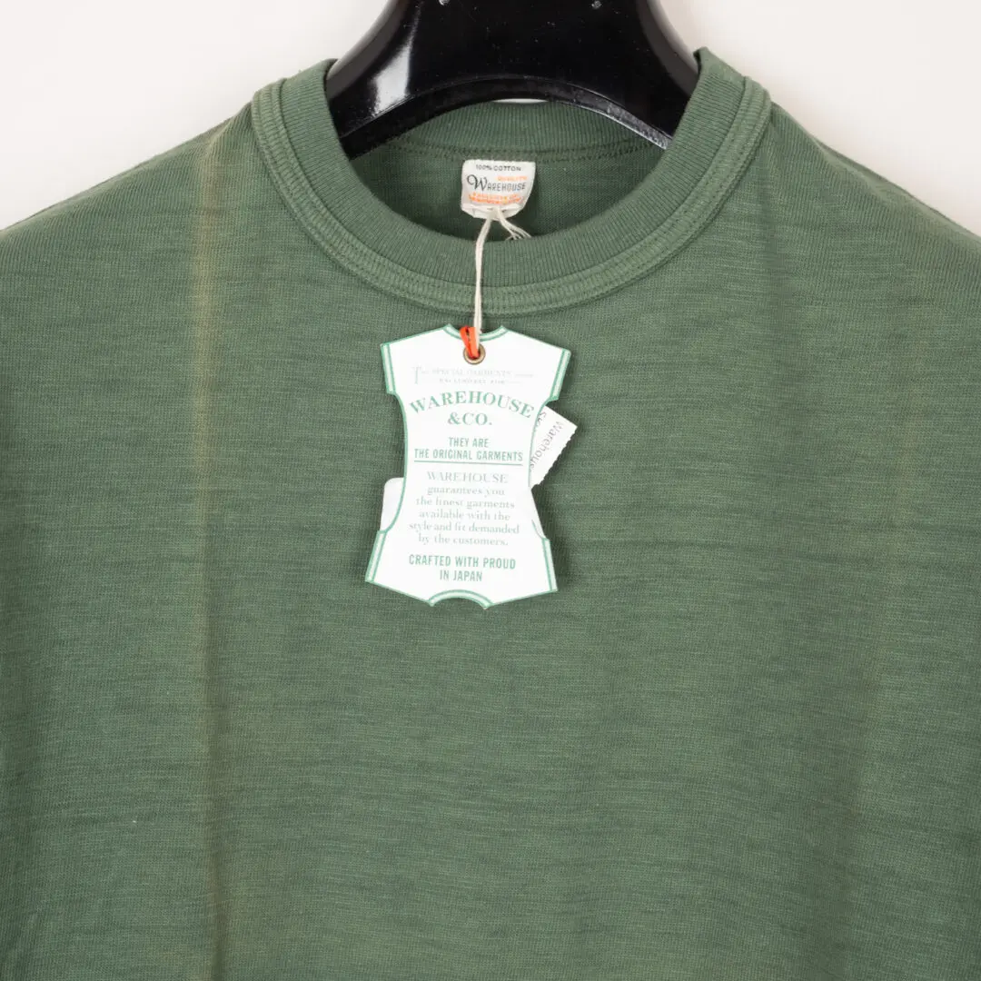 Warehouse Co. 4601 T-Shirt Green Cotton Crewneck Made in Japan