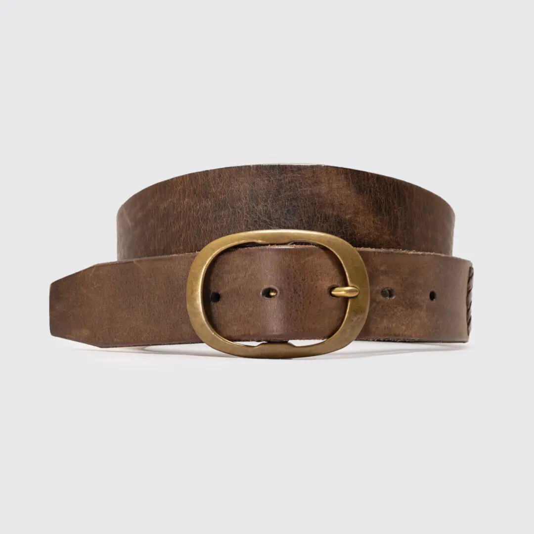 John Varvatos Casual Belt W34 (85cm) Brown Leather Made in Italy