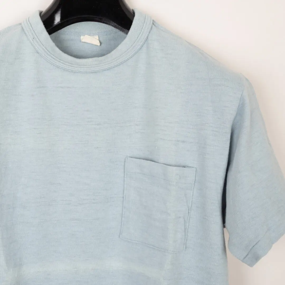 Warehouse & Co. Japan Pocket T-Shirt Size M Light Blue Crewneck