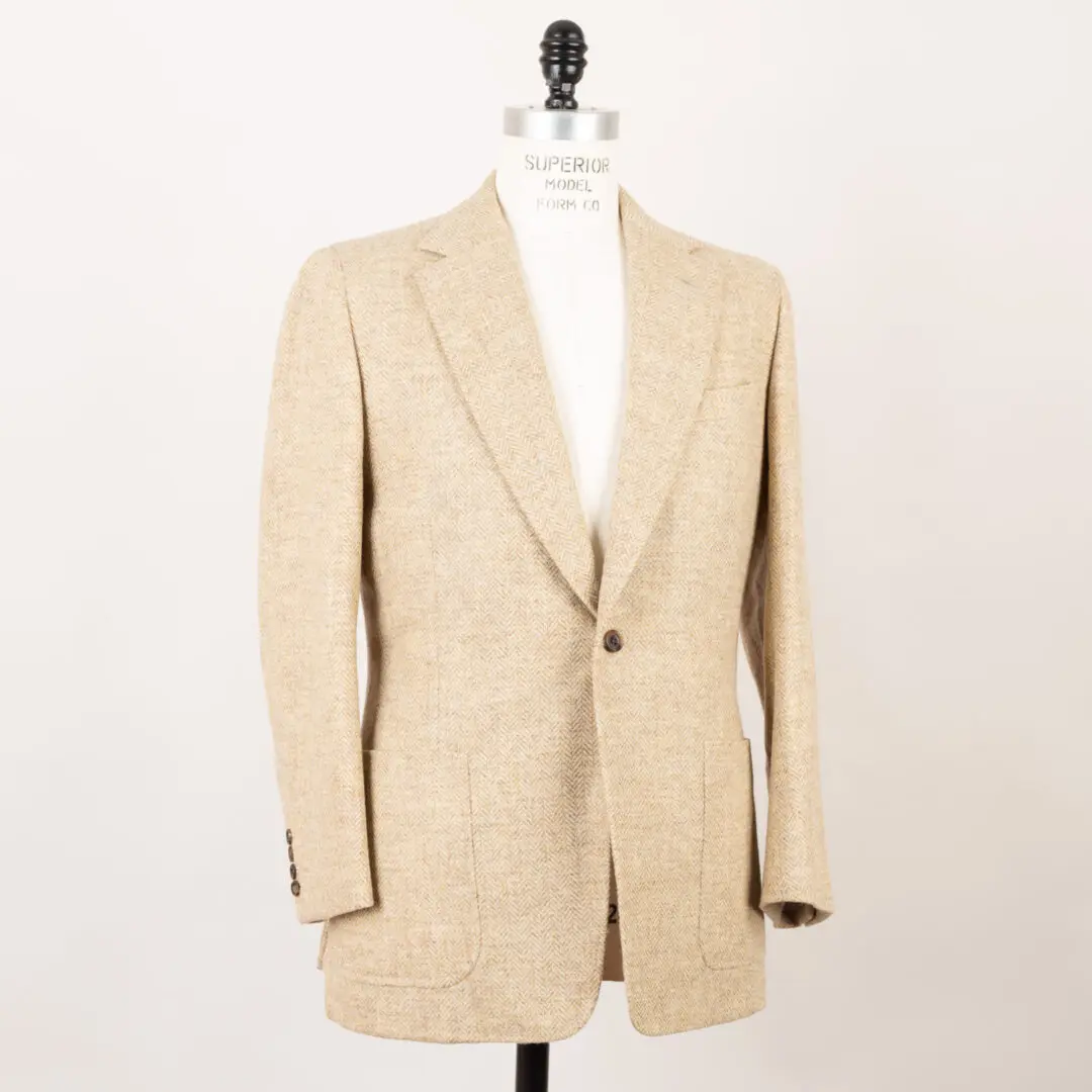 Whitcomb & Shaftesbury Sport Coat US38 Short Herringbone Tweed