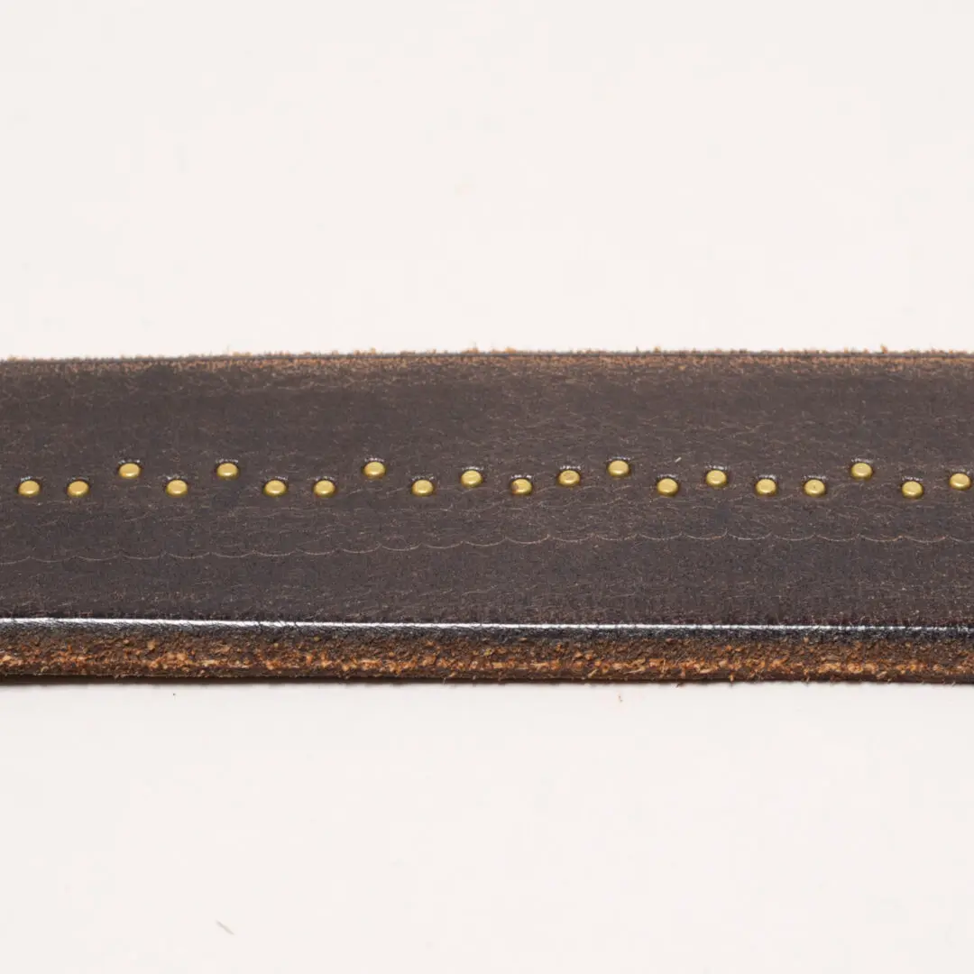 John Varvatos Belt W34 (85cm) Brown Studded Italian Leather