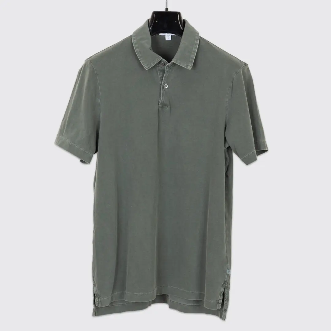 James Perse Standard Jersey Polo Shirt Size 1 Men Carbon Pigment