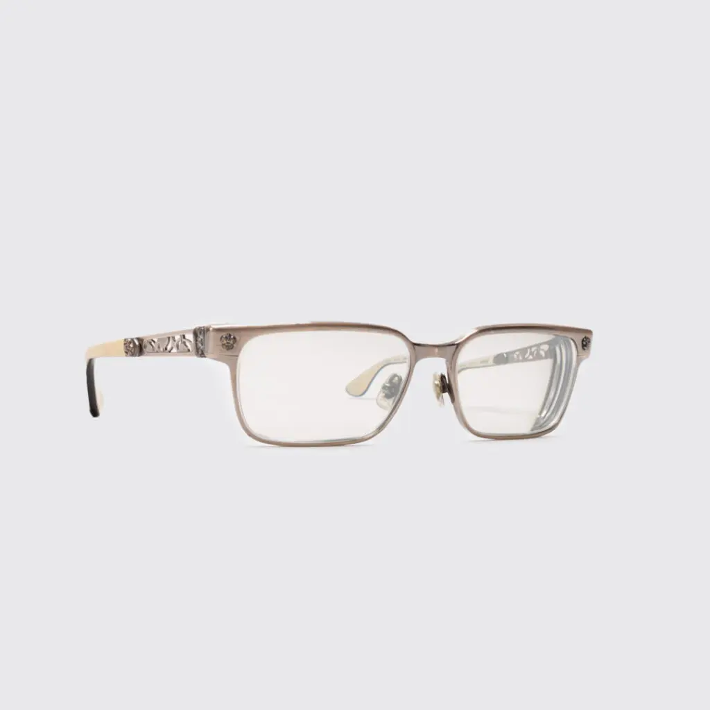 stainless steel eyeglasses by chrome hearts