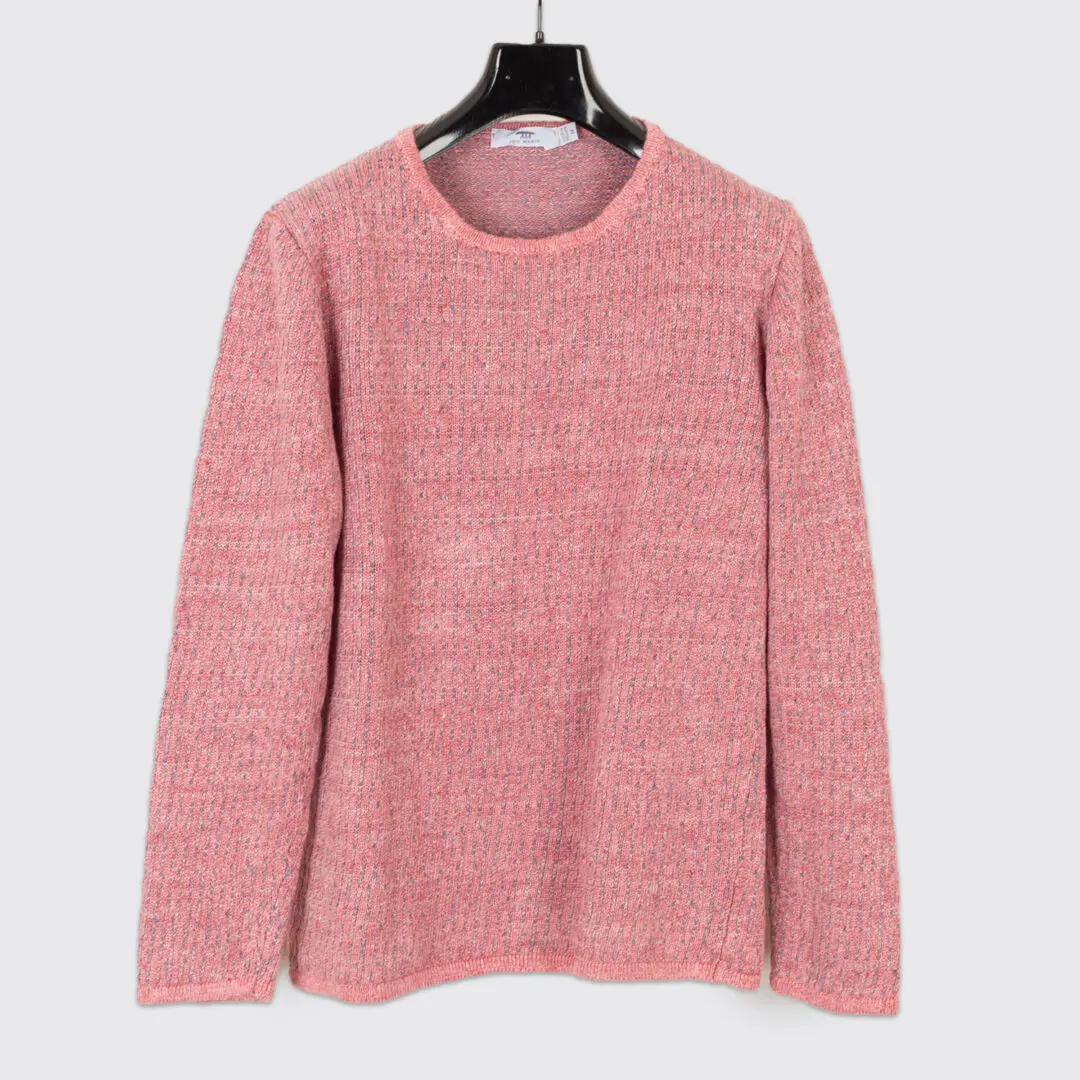 Inis Meain Masters of Linen Sweater Size M Pink Gray Crewneck