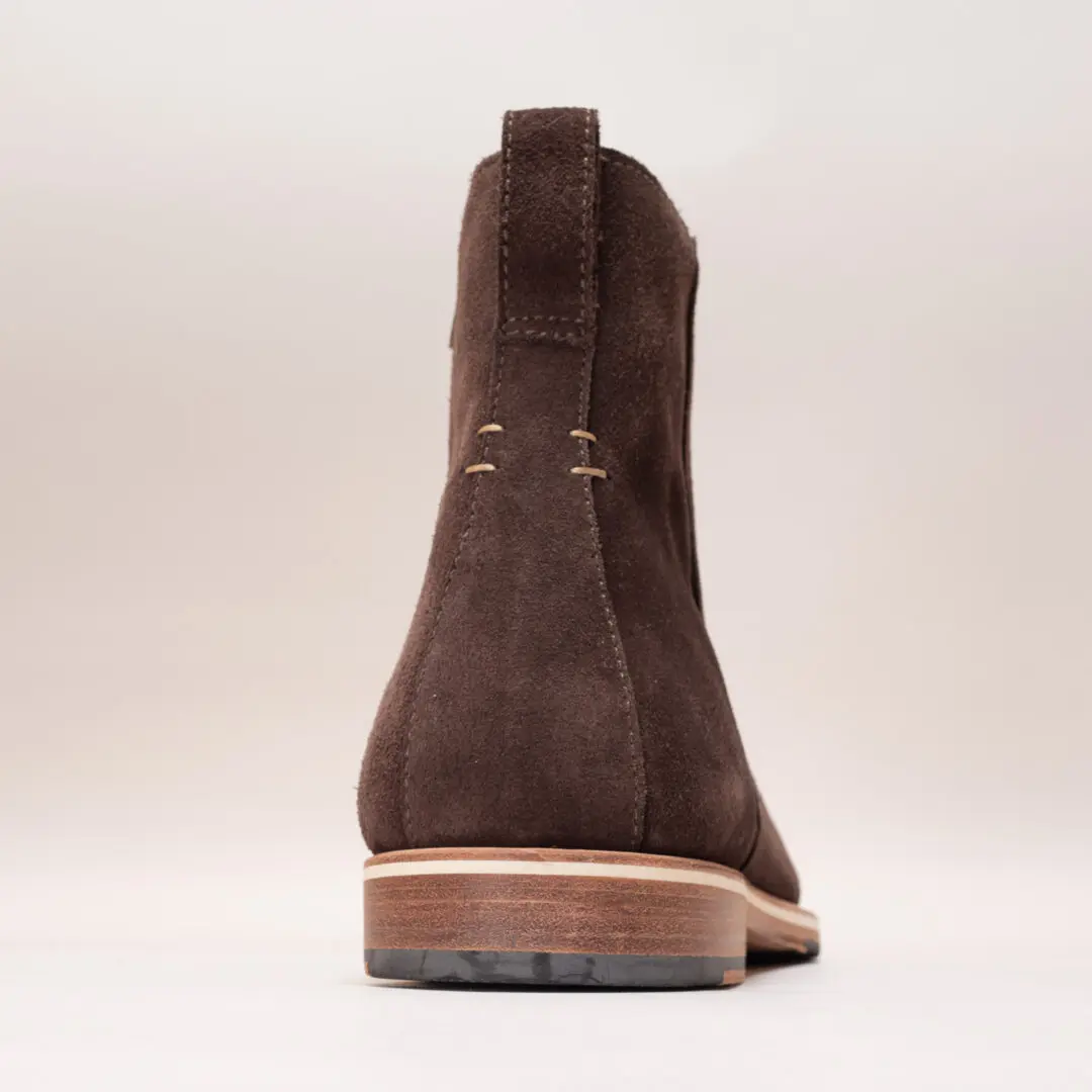 Helm Pablo Dress Boot Size 12 Chocolate Balthazar Suede Zipper