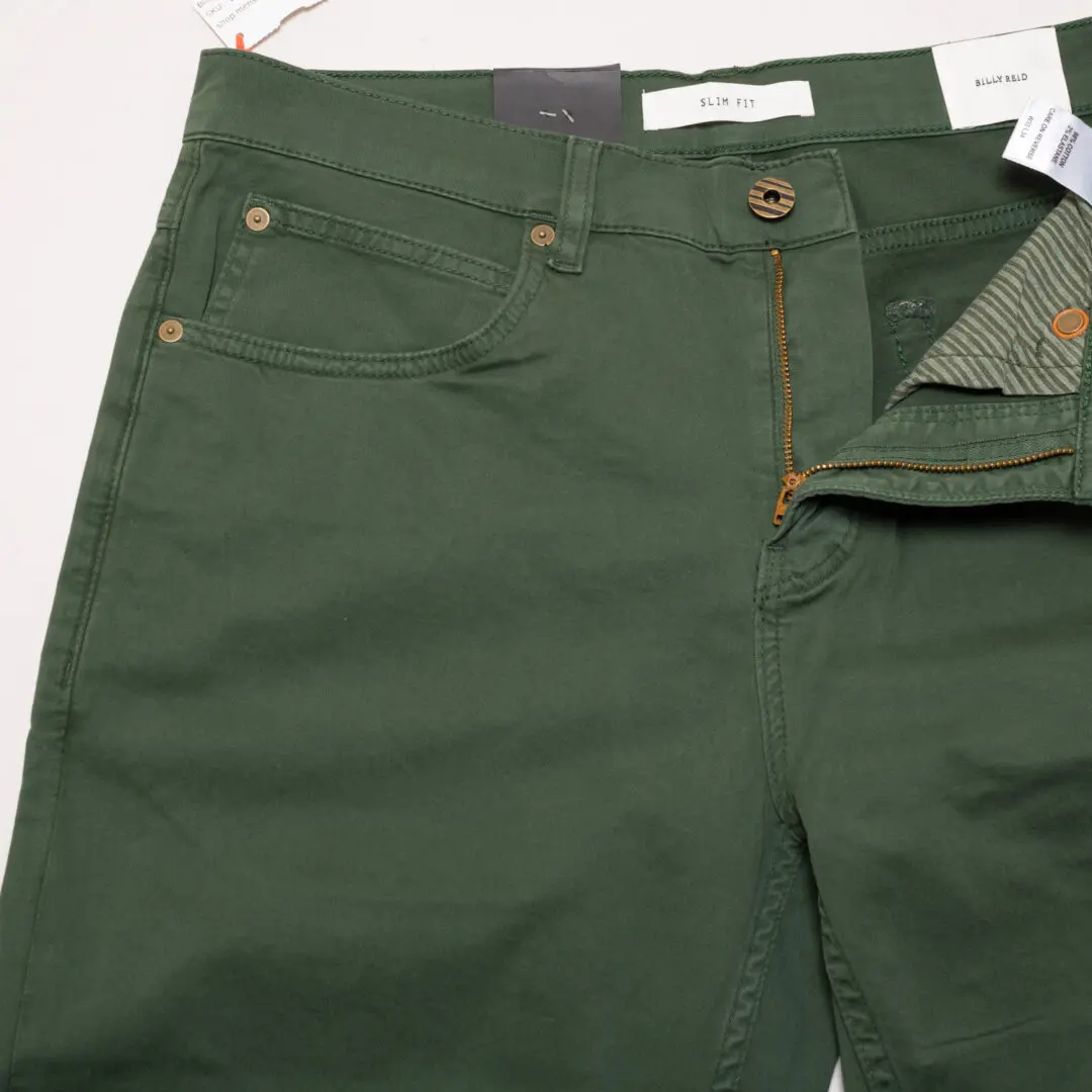 Billy Reid Jeans W33 Men Green MSL-ALA Slim Fit 5-Pocket Chino