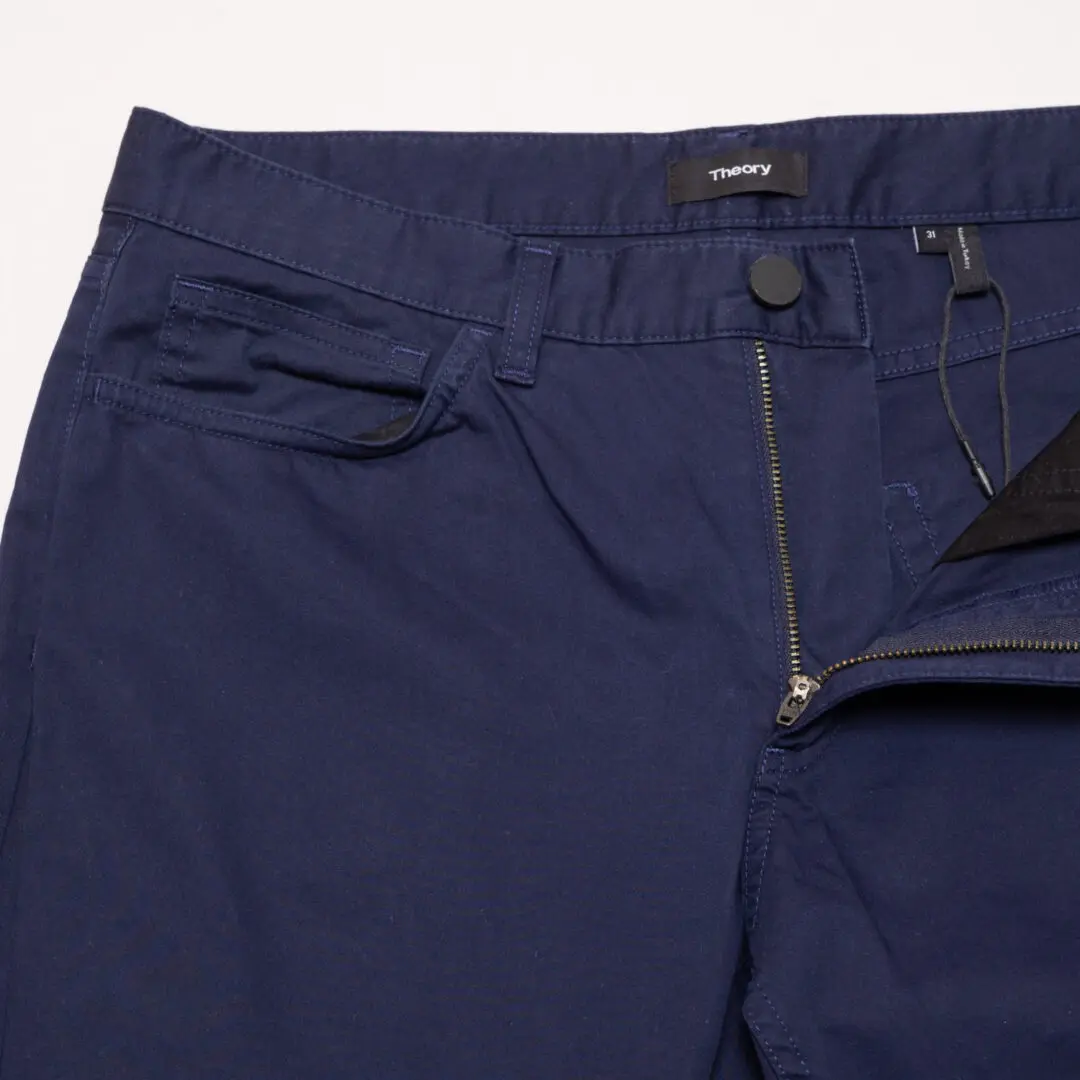 Theory Haydin 5-Pocket Pants W31 Navy Blue Stretch Cotton Chino